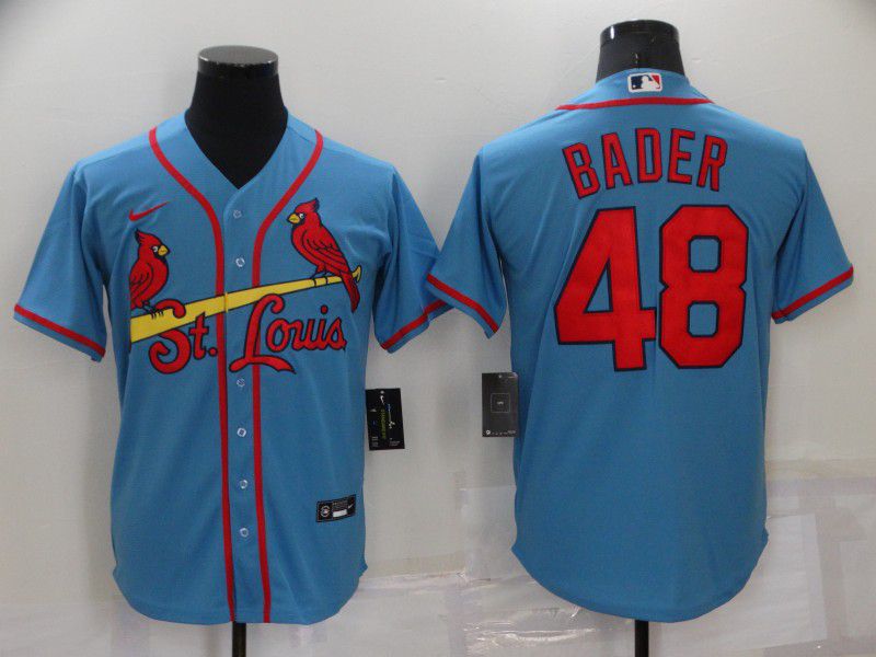 Men St.Louis Cardinals #48 Bader Blue Game Nike 2022 MLB Jersey